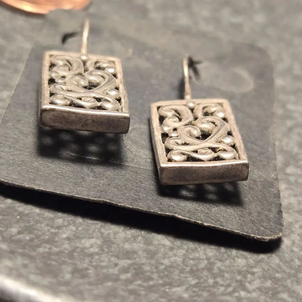 Thai Filigree Sterling Silver Earrings